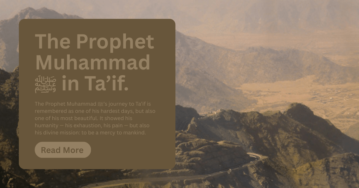 The Prophet Muhammad ﷺ in Ta’if